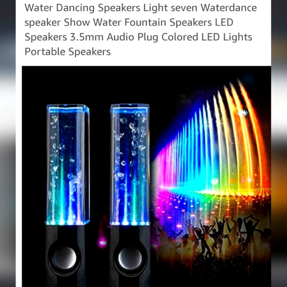 NIB LED SET OF 2 TEMPO BLUETOOTH WATER SPEAKERS 🔊 💧 BIRTHDAY 🎂 🥳 🎁 💝 - Picture 1 of 6